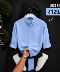 Premium Light Blue Casual Shirt for Men